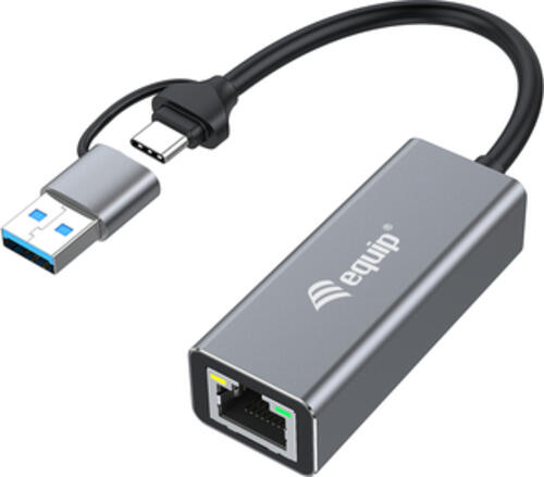 Equip USB-C auf 2,5 Gigabit Ethernet Netzwerk (USB-C+A) Adapter