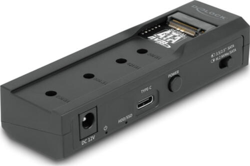 DeLOCK USB Type-C Konverter für 1 x M.2 SSD oder 1 x SATA SSD / HDD