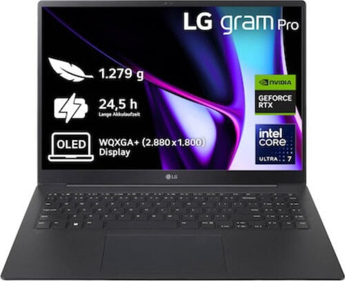 LG 16Z90SP-A.AP7BG laptop Intel Core Ultra 7 155H 40,6 cm (16) 32 GB 2 TB SSD NVIDIA GeForce RTX 3050 Wi-Fi 6E (802.11ax) Windows 11 Home Schwarz