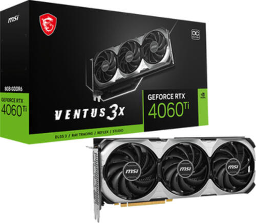 MSI VENTUS GeForce RTX 4060 Ti 3X E 8G OC NVIDIA 8 GB GDDR6