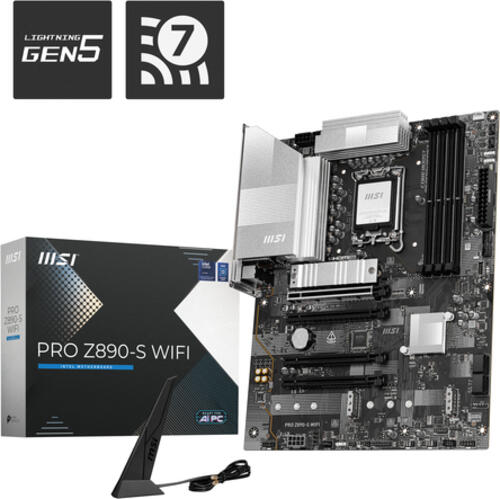 MSI PRO Z890-S WIFI Motherboard Intel Z890 LGA 1851 (Socket V1) ATX