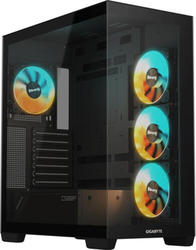 Gigabyte AORUS C500 Panoramic Stealth Midi Tower Gaming Gehäuse mit Glasseitenfenster