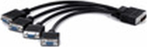 Matrox CAB-L60-4XAF Videokabel-Adapter 0,3 m VGA (D-Sub) Schwarz