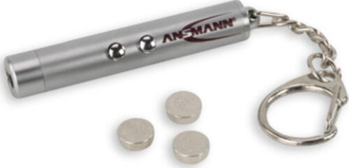 Ansmann 1600-0025 Taschenlampe Silber Schlüsselanhänger-Blinklicht LED