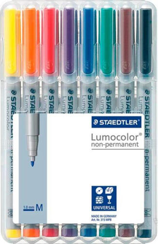 Staedtler 315 WP8 Marker 1 Stück(e) Schwarz, Blau, Braun, Grün, Orange, Rot, Violett, Gelb