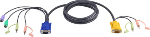 ATEN PS/2-KVM-Kabel mit 3-in-1-SPHD und Audio, 1,8 m