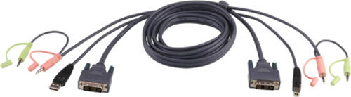 ATEN USB-DVI-D-Single-Link-KVM-Kabel, 1,8 m