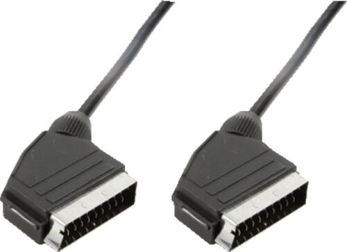 LogiLink Scart - Scart, 3m SCART-Kabel SCART (21-pin) Schwarz