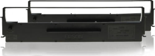 Epson SIDM Black Ribbon Cartridge for LQ-300/+/+II/570/+/580/8xx, Dualpack (C13S015613)