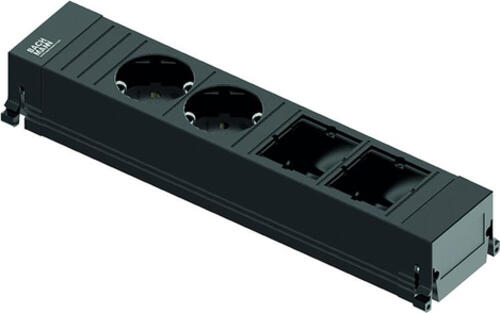 Bachmann 916.0601 Verlängerungskabel 0,1 m 2 AC-Ausgänge Schwarz