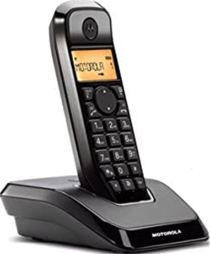 Motorola S1201 DECT-Telefon Anrufer-Identifikation Schwarz