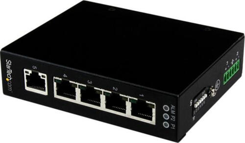 StarTech.com 5 Port Unmanaged Industrieller Gigabit Ethernet Switch - Hutschienen- / Wandmontierbar