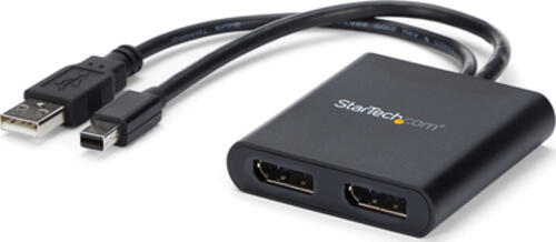 StarTech.com 2-Port Multi-Monitor-Adapter - Mini DisplayPort auf 2x DisplayPort MST Hub - Dual 4K 30Hz - Video Splitter für den erweiterten Desktop-Modus nur auf Windows-PCs - mDP 1.2 auf 2x DP