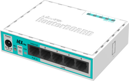 Mikrotik hEX lite Kabelrouter Weiß