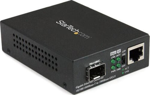 StarTech.com Gigabit Ethernet Glasfaser Medienkonverter mit offenem SFP Steckplatz