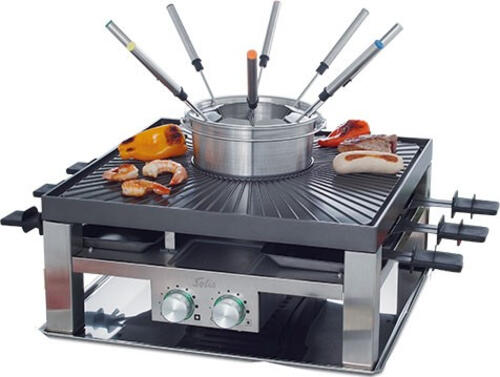 Solis Combi Grill 3 in 1 Raclette Grill 8 Person(en) Edelstahl