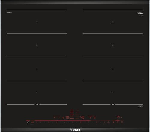Bosch PXX675DC1E Kochfeld Schwarz, Edelstahl Integriert Zonen-Induktionskochfeld 4 Zone(n)