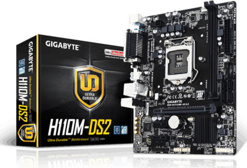 GIGABYTE GA-H110M-DS2 Motherboard Intel H110 LGA 1151 (Socket H4) micro ATX