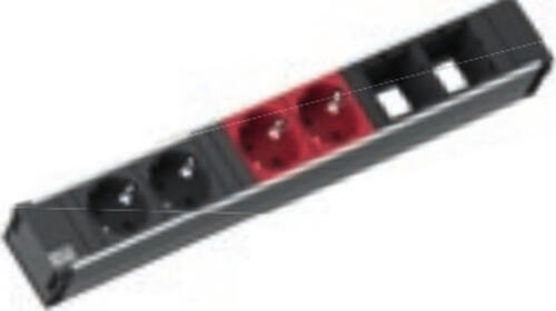 Bachmann 912.025 Stromverteilereinheit (PDU) 4 AC-Ausgänge Schwarz, Rot