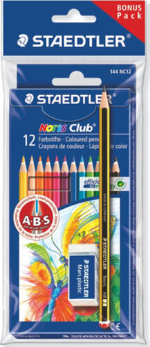 Staedtler Noris Club 144 Set Schwarz, Blau, Bordeaux, Braun, Grün, Hellblau, Hellgrün, Orange, Pfirsich, Rot, Violett, Gelb 13 Stück(e)