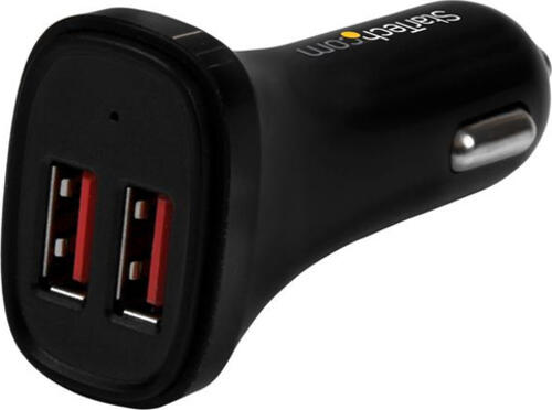 StarTech.com Dual Port USB KFZ Ladegerät - 24W/4.8 - Schwarz