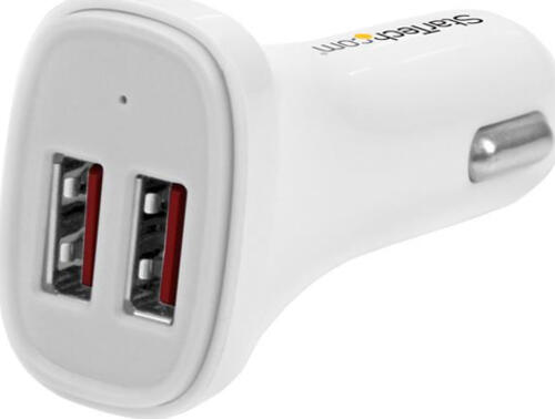 StarTech.com USB2PCARWHS Ladegerät für Mobilgeräte Universal Weiß Zigarettenanzünder Auto