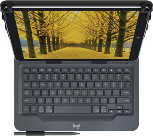 Logitech Universal Folio with integrated keyboard for 9-10 inch tablets QWERTY UK Englisch Bluetooth Schwarz