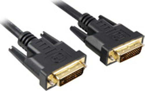 Sharkoon 5m DVI-D to DVI-D (24+1) DVI-Kabel Schwarz