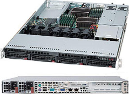 Supermicro SuperChassis 815TQC-R706WB2 Rack Schwarz 750 W