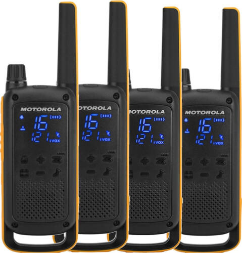 Motorola Talkabout T82 Extreme Quad Pack Funksprechgerät 16 Kanäle Schwarz, Orange