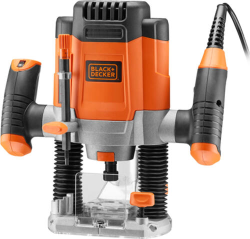 Black & Decker KW1200E-QS Fräser/Trimmer Schwarz, Orange 28000 RPM 1200 W