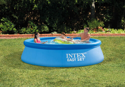 Intex 28122GN Aufstellpool Aufblasbarer Pool Rund Blau