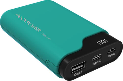 RealPower PB-7500C 7500 mAh Schwarz, Grün