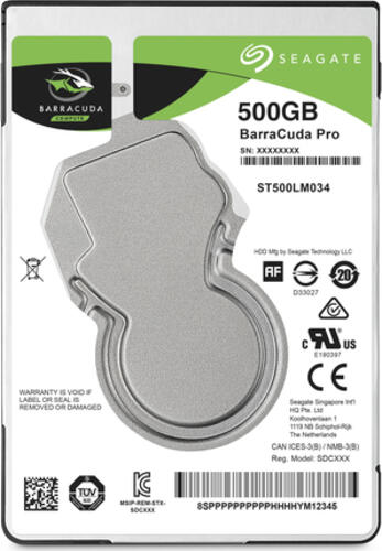 Seagate Barracuda Pro Interne Festplatte 500 GB 7200 RPM 128 MB 2.5 Serial ATA III