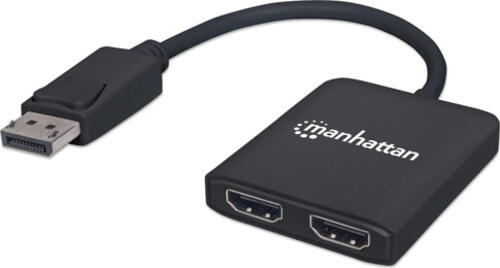 Manhattan HDMI Splitter DisplayPort auf 2-Port mit MST