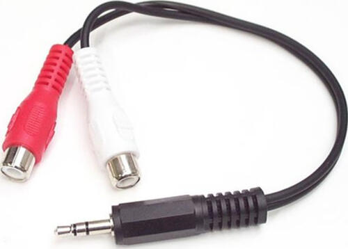 StarTech.com 15cm Audiokabel 3,5mm Klinke auf 2x RCA/Cinch (Stecker/Buchse)