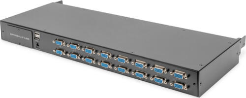 Digitus Modularer KVM Switch 16 Port VGA, Aufrüstkit, kaskadierbar, opt. IP Zugriff