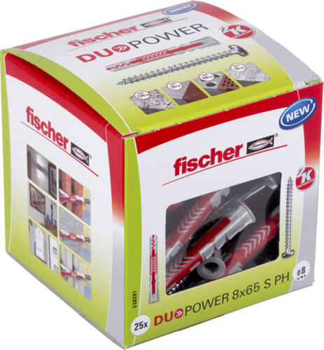 Fischer DUOPOWER 8 x 65 S PH LD 25 Stück(e) Spreizdübel 65 mm