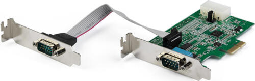 StarTech.com 2 Port Serielle PCIe RS232 Adapter Karte - Serielle PCIe RS232 Host Controller Karte - PCIe auf seriell DB9 - 16950 UART - Nidrig Profil Erweiterungskarte - Windows & Linux