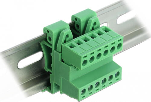 DeLOCK 66080 Anschlussblock 6-pin Grün