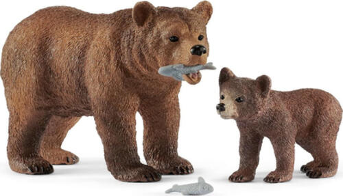 schleich WILD LIFE Grizzly bear mother with cub