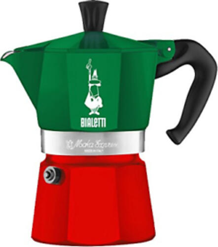 Bialetti 0005322 Manuelle Kaffeemaschine Mokka-Kanne 0,13 l Grün, Rot