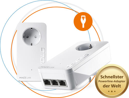 Devolo Magic 2 LAN triple Starter Kit 2400 Mbit/s Ethernet/LAN Weiß 2 Stück(e)