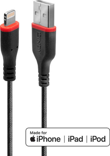 Lindy 31291 Lightning-Kabel 1 m Schwarz