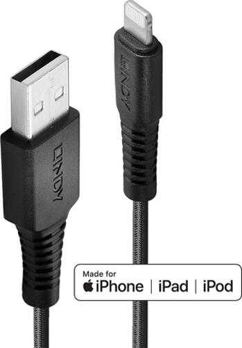 Lindy 31292 Lightning-Kabel 2 m Schwarz