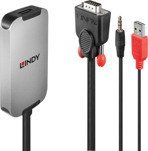 Lindy 38296 Videokabel-Adapter Schwarz, Weiß