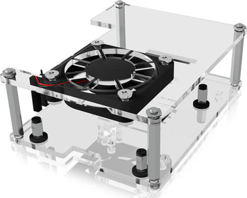 ICY BOX IB-RP106 Behausung Schwarz, Transparent