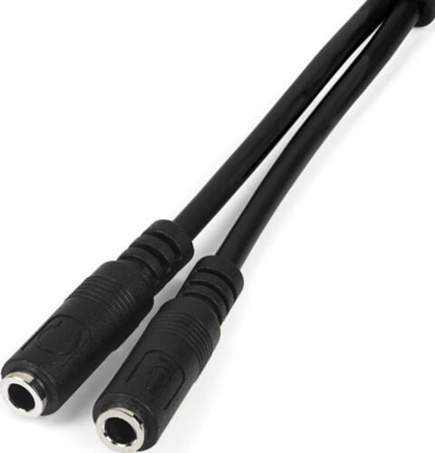 StarTech.com 3,5mm Klinke Audio Y-Kabel - 4 pol. auf 3 pol. Headset Adapter für Headsets mit Kopfhörer / Microphone Stecker - St/Bu