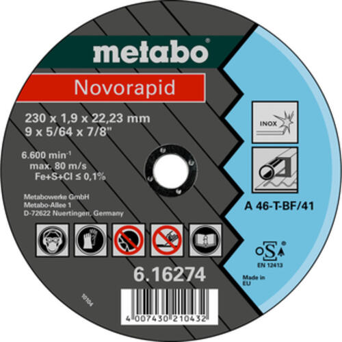 Metabo Novorapid 230x1,9x22,23 Inox