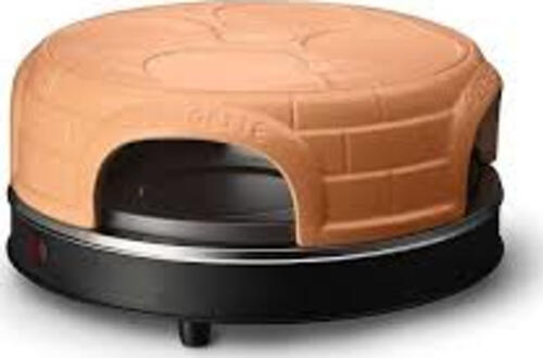 Emerio Pizzarette Pizzamacher/Ofen 1 Pizza/Pizzen 1100 W Schwarz, Braun